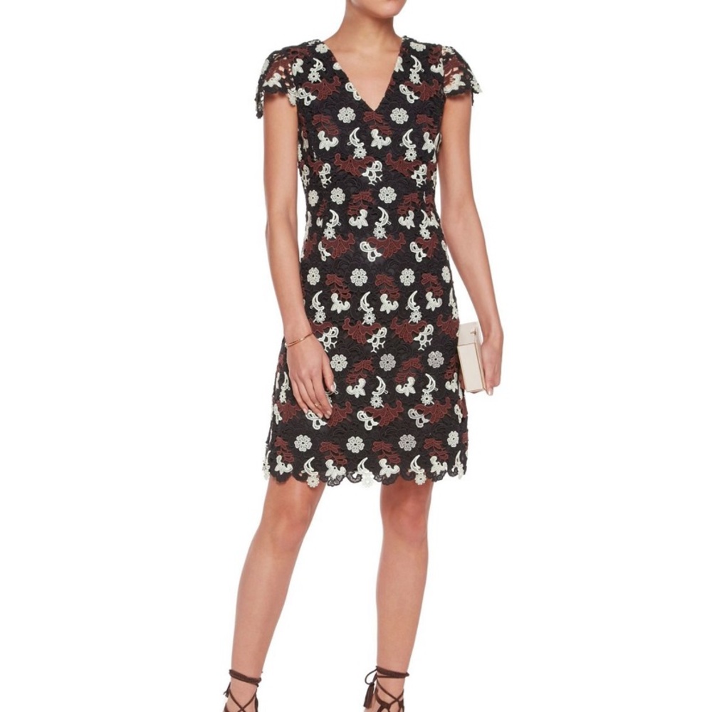 Tory Burch black short sleeve Lace Dress